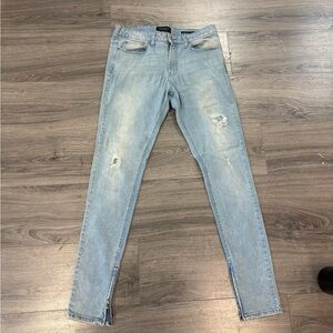 PacSun Light Wash Skinny Jeans with Ankle Zips